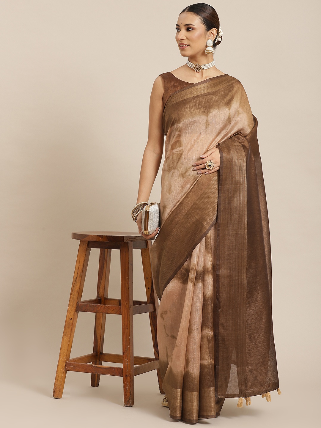 

Havida Sarees Brown Printed Saree