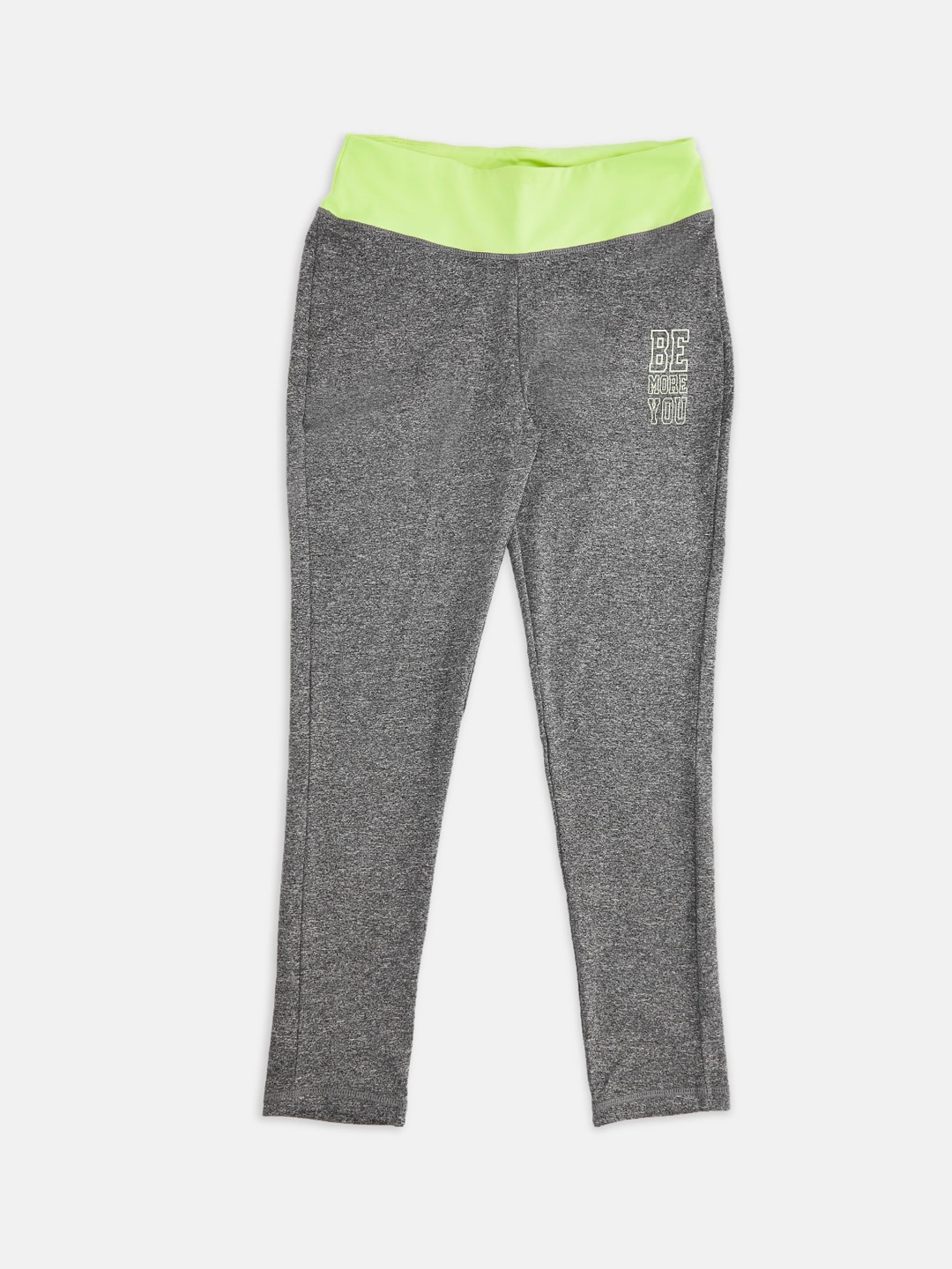 

Pantaloons Junior Girls Grey Melange Textured Track Pants