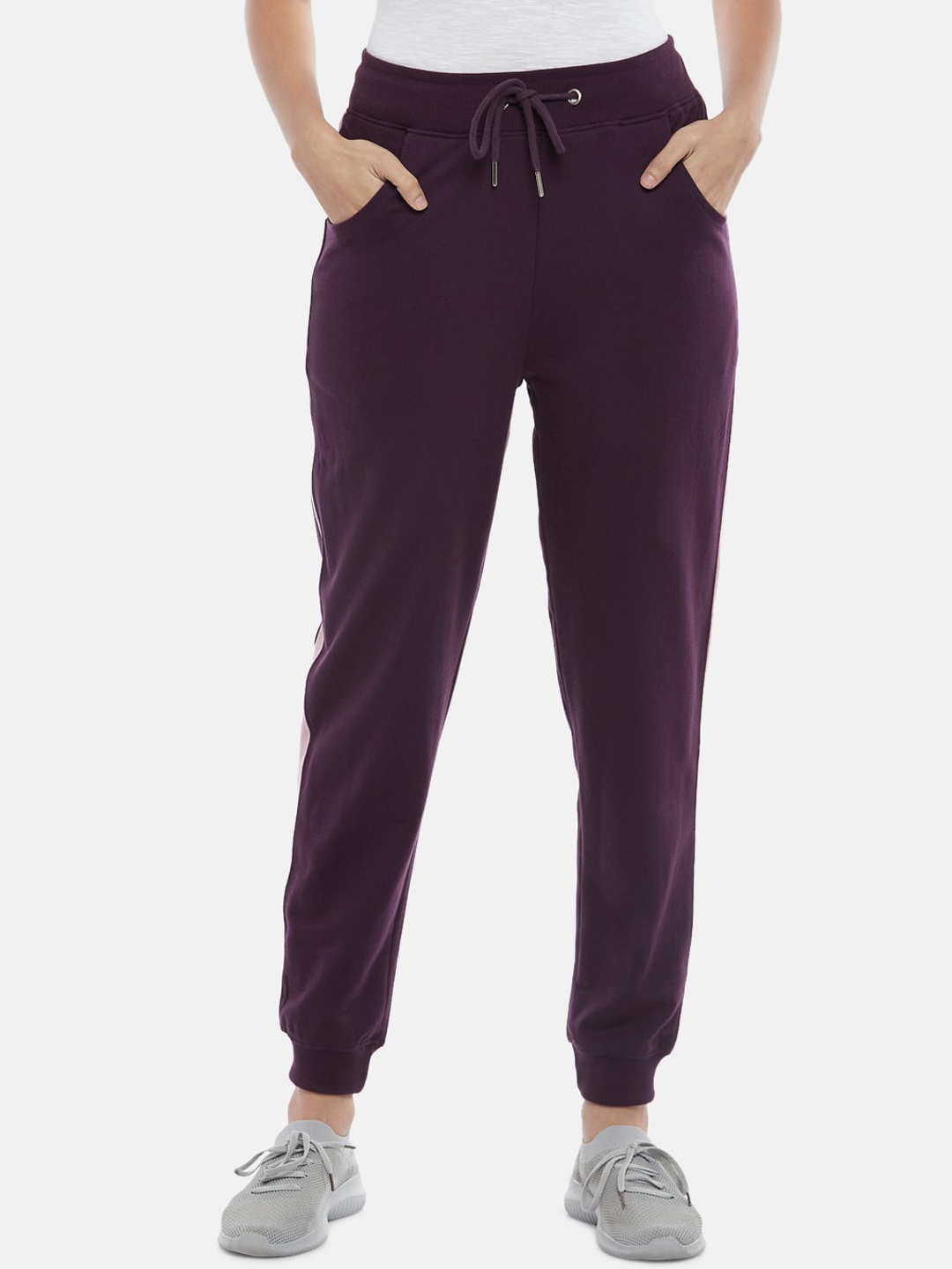 

People Women Purple Solid Joggers