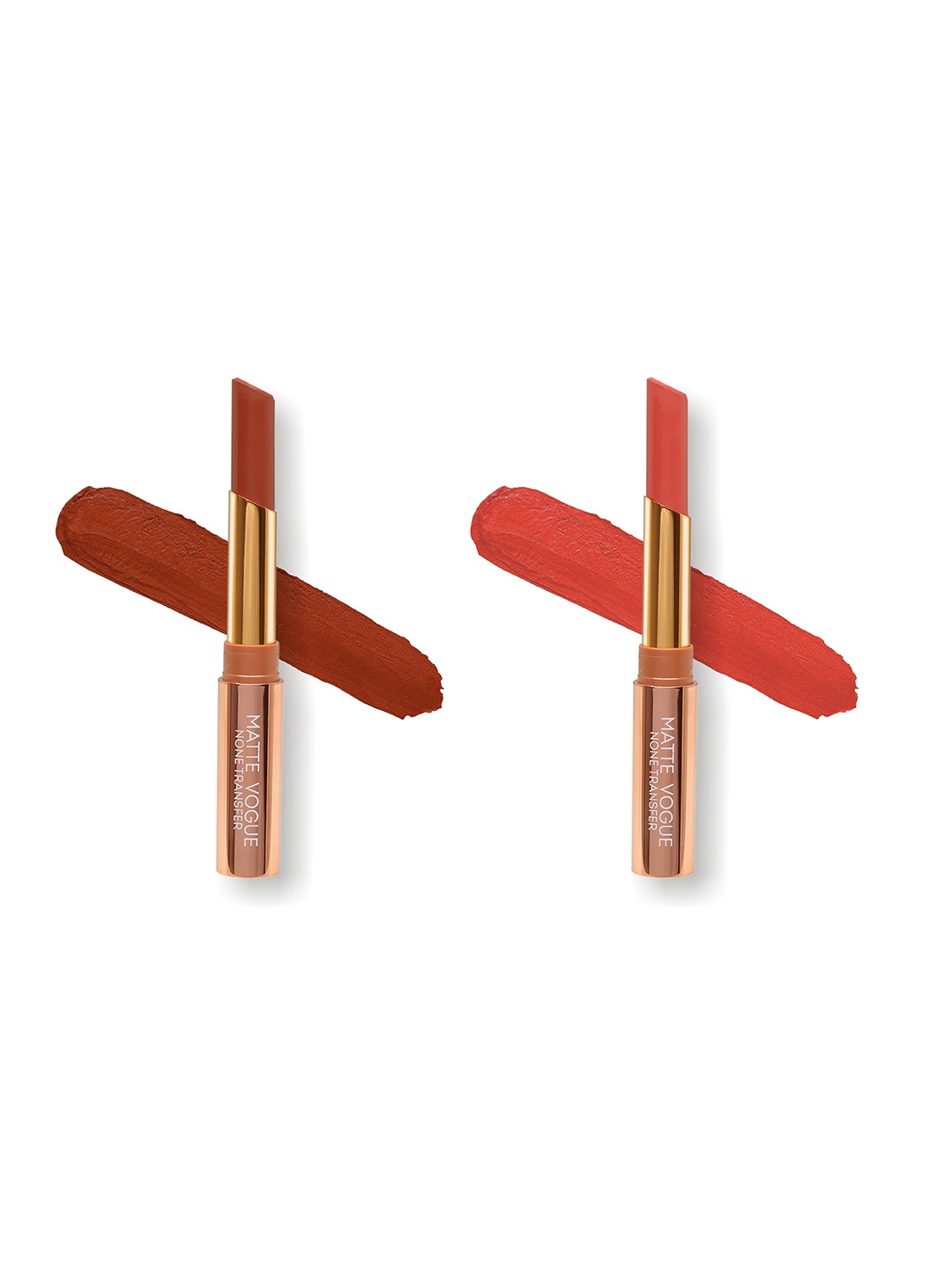 

ME-ON Set of 2 Matte Vogue None-Transfer Lipsticks - Shade 16 & 18, Red