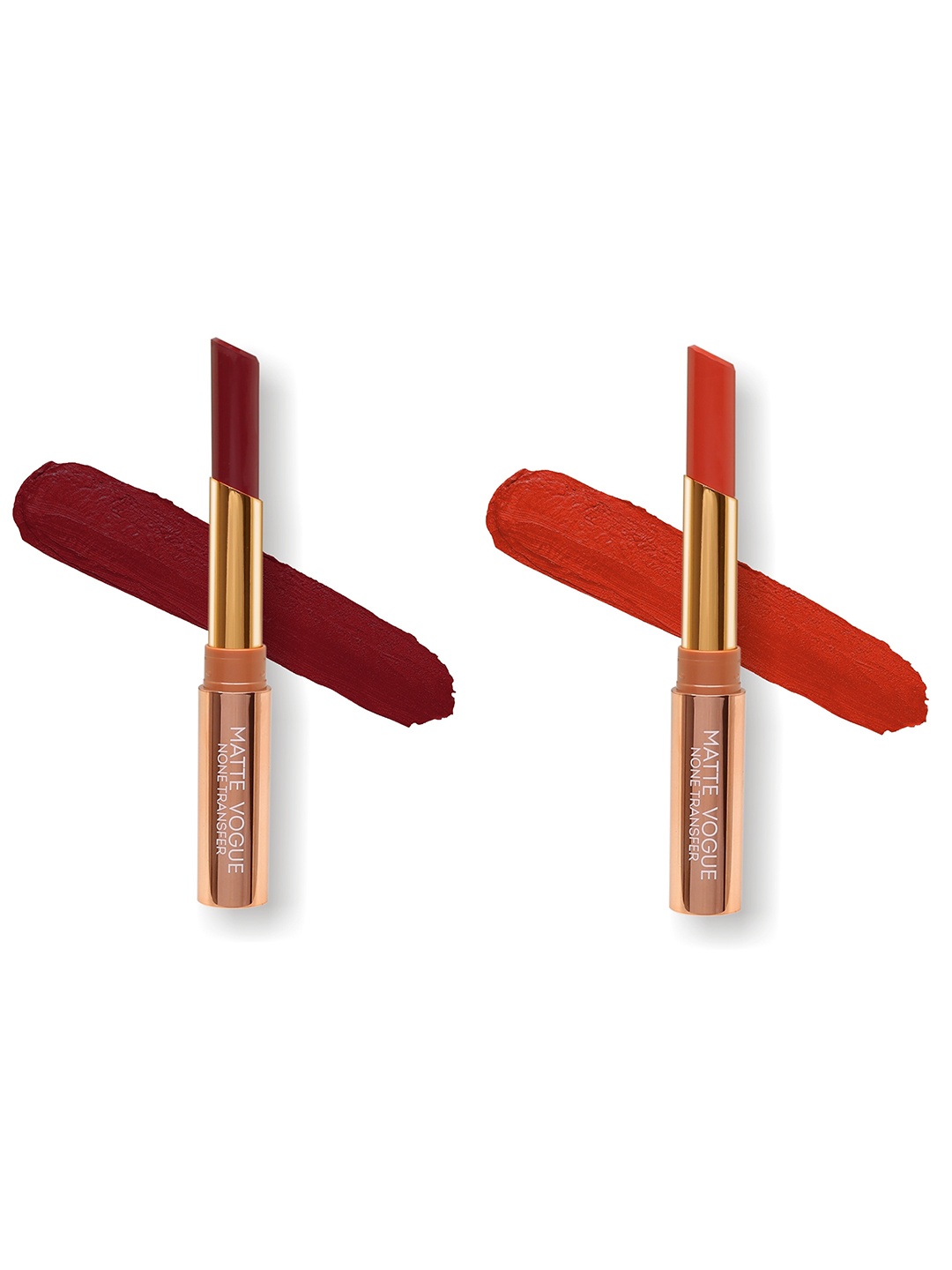 

ME-ON Set of 2 Matte Vogue None-Transfer Lipsticks - Shade 13 & 17, Maroon