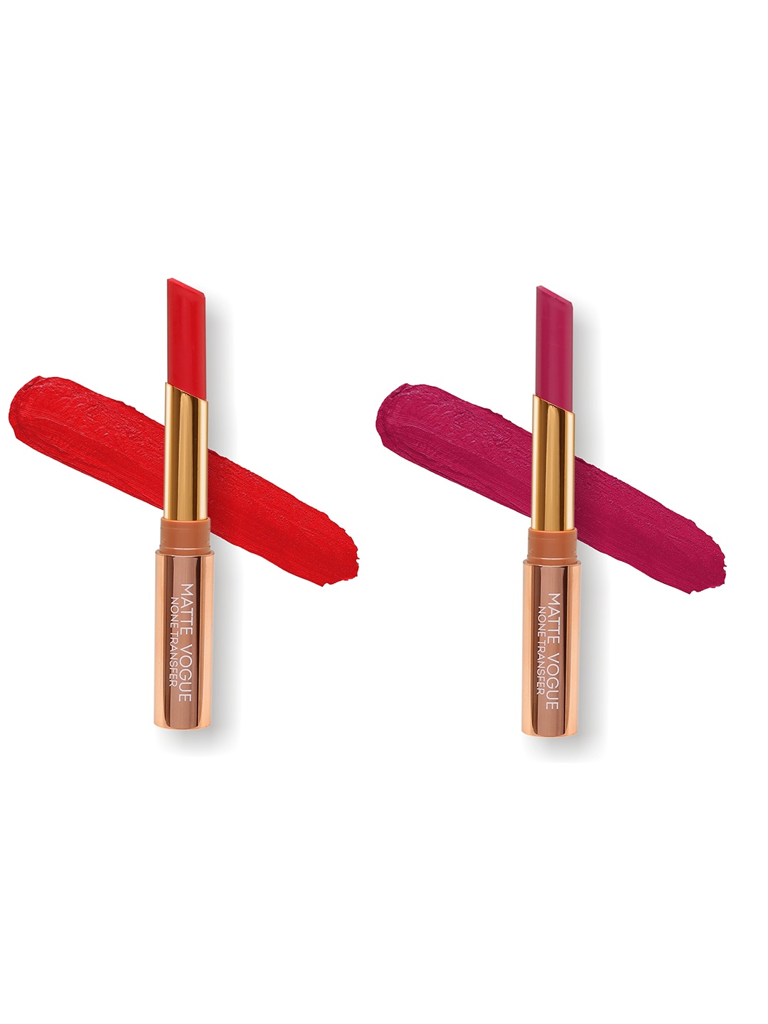 

ME-ON Set of 2 Matte Vogue None-Transfer Lipsticks - Shade 05 & 08, Orange