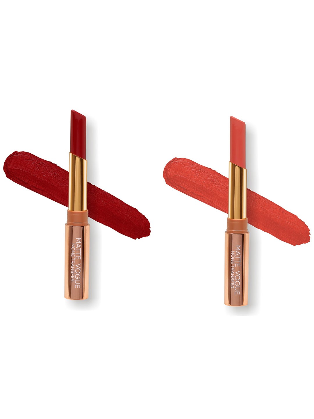 

ME-ON Set of 2 Matte Vogue None-Transfer Lipsticks - Shade 03 & 18, Maroon