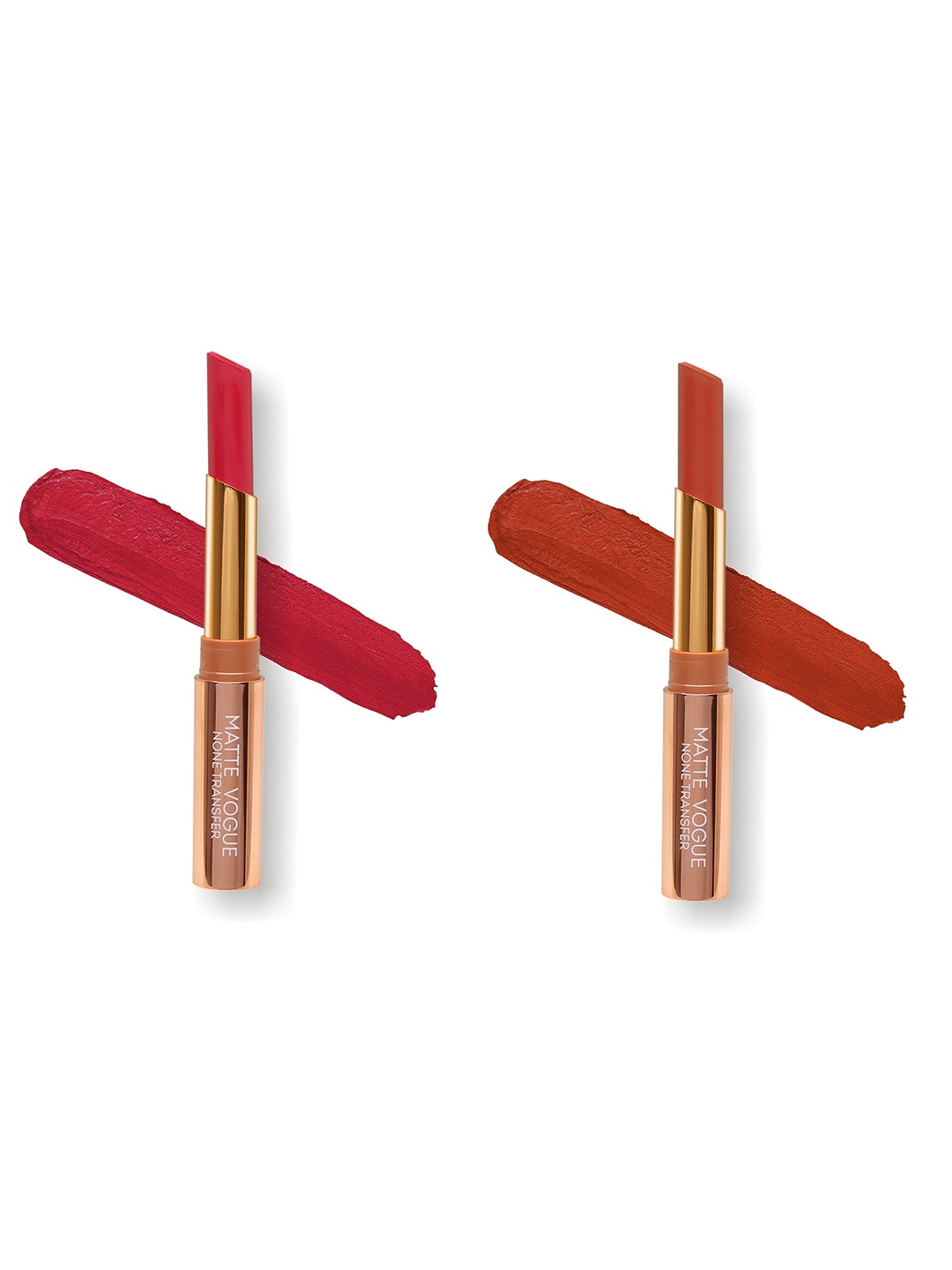 

ME-ON Set of 2 Matte Vogue None-Transfer Lipsticks - Shade 09 & 15, Red