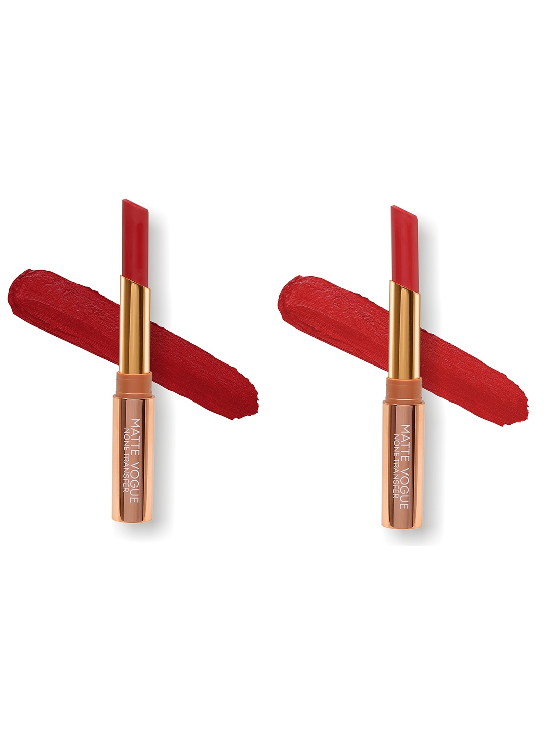 

ME-ON Set of 2 Matte Vogue None-Transfer Lipsticks - Shade 04 & 07, Maroon