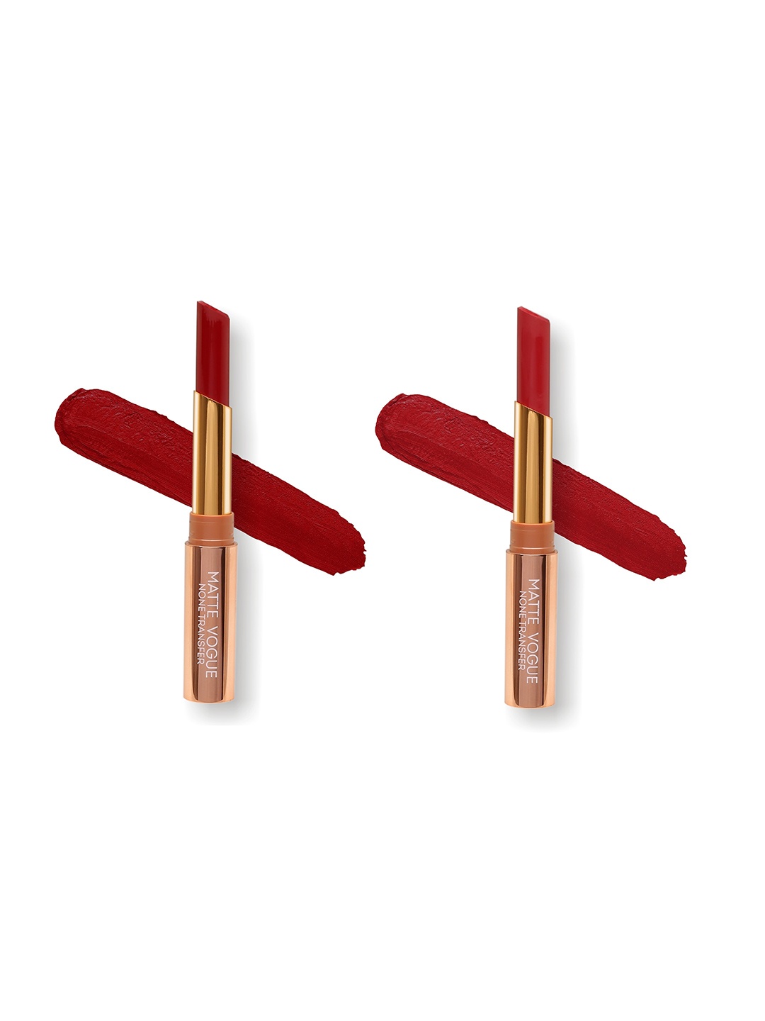 

ME-ON Set of 2 Matte Vogue None-Transfer Lipsticks - Shade 03 & 04, Maroon