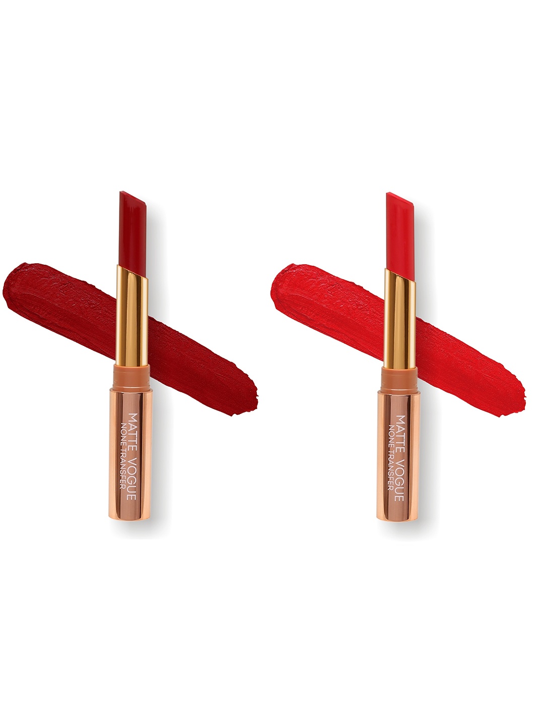 

ME-ON Set of 2 Matte Vogue None-Transfer Lipsticks - Shade 03 & 05, Red