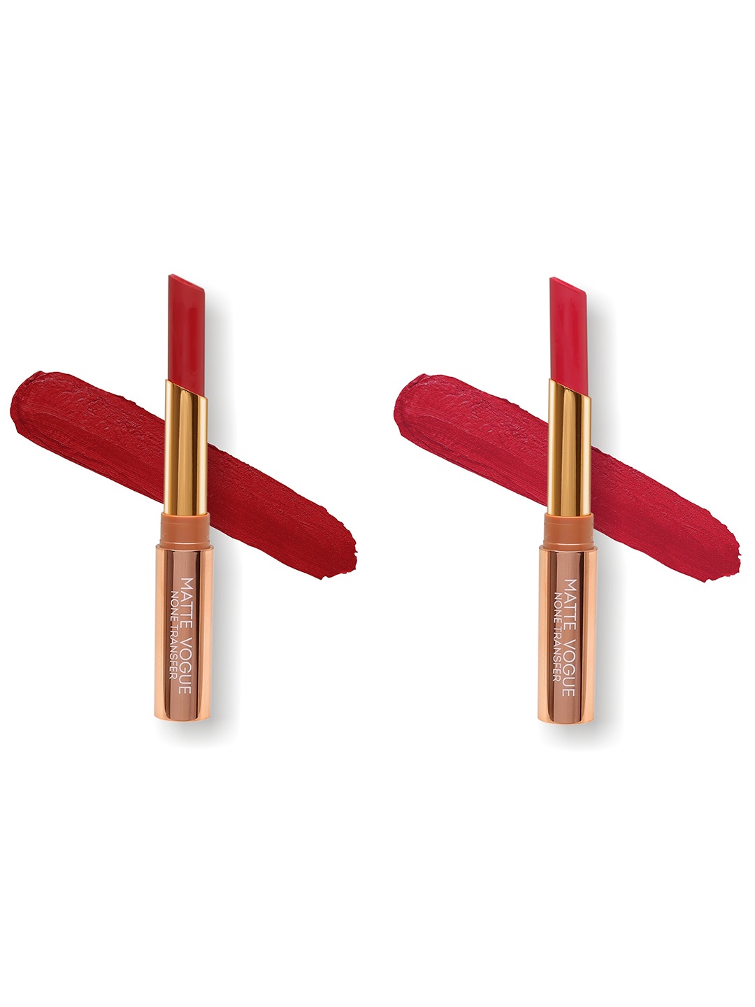 

ME-ON Set of 2 Matte Vogue None-Transfer Lipsticks - Shade 04 & 09, Red