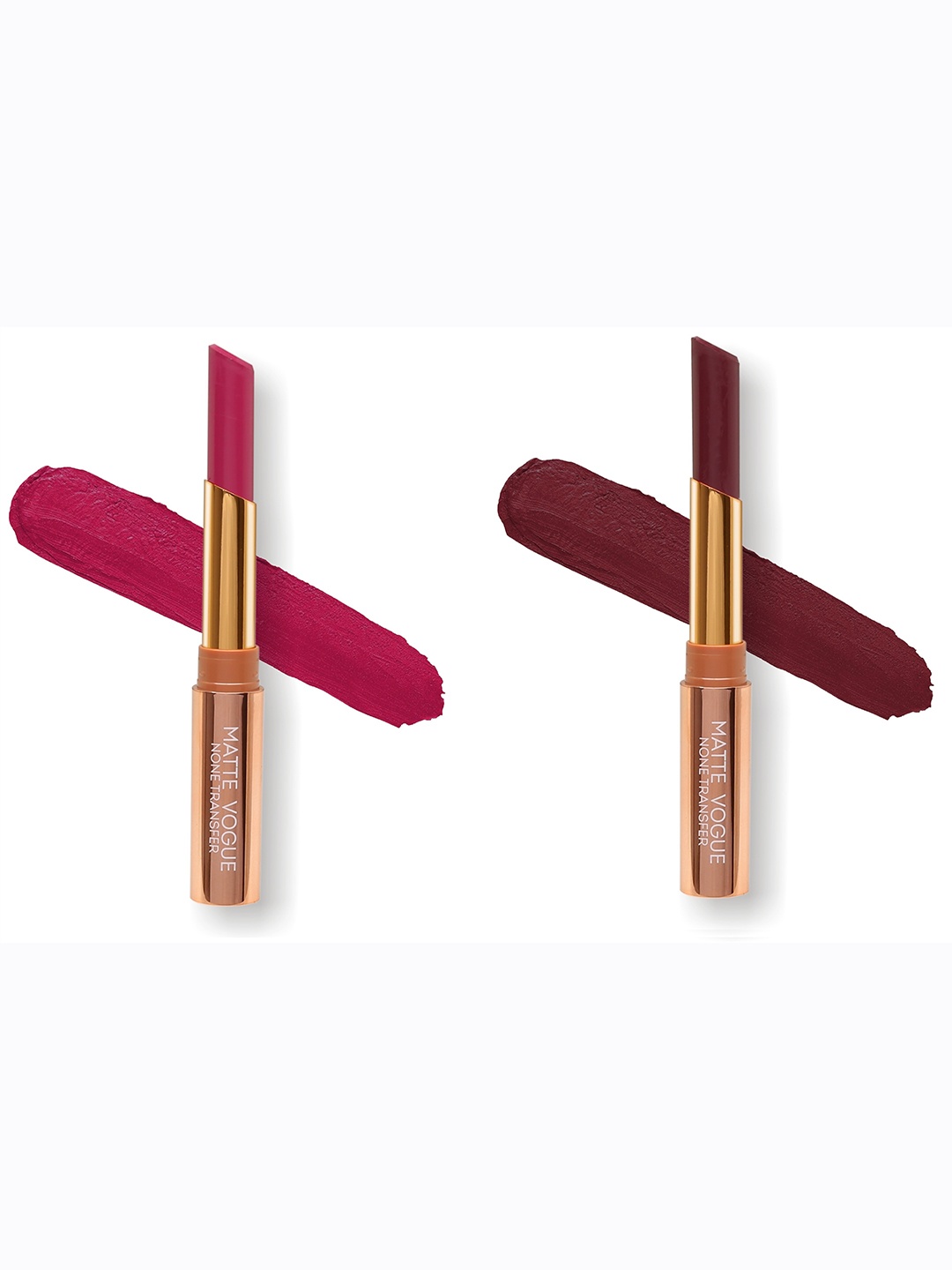 

ME-ON Set of 2 Matte Vogue None-Transfer Lipsticks - Shade 08 & 11, Pink