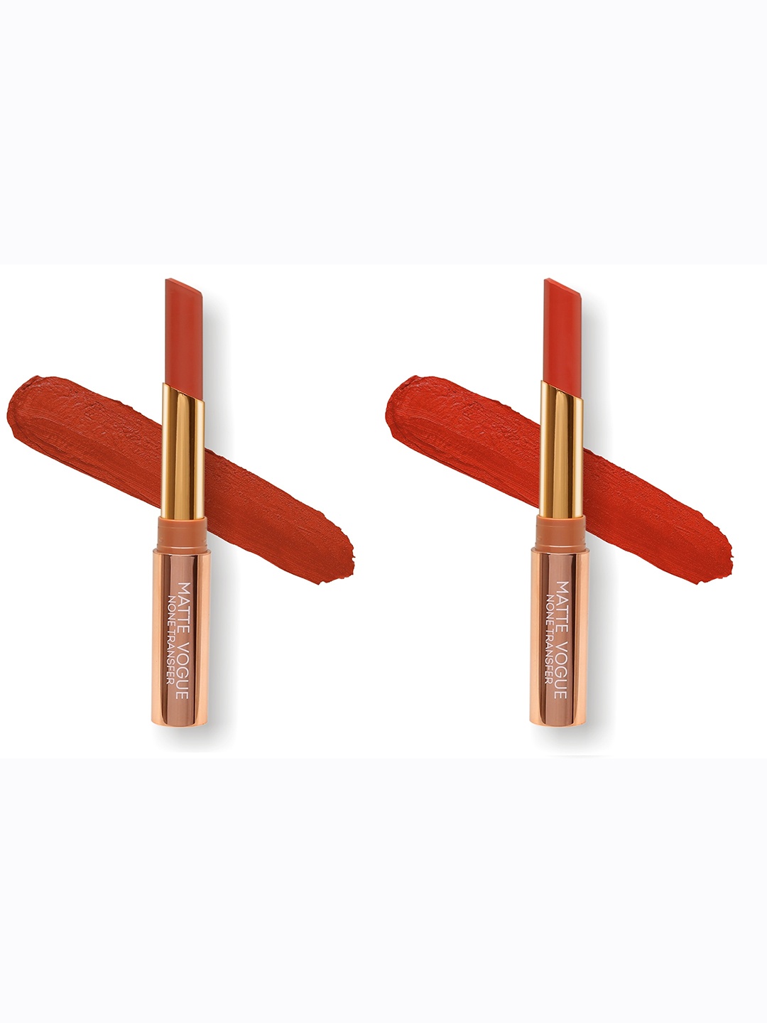 

ME-ON Set of 2 Matte Vogue None-Transfer Lipsticks - Shade 15 & 17, Red