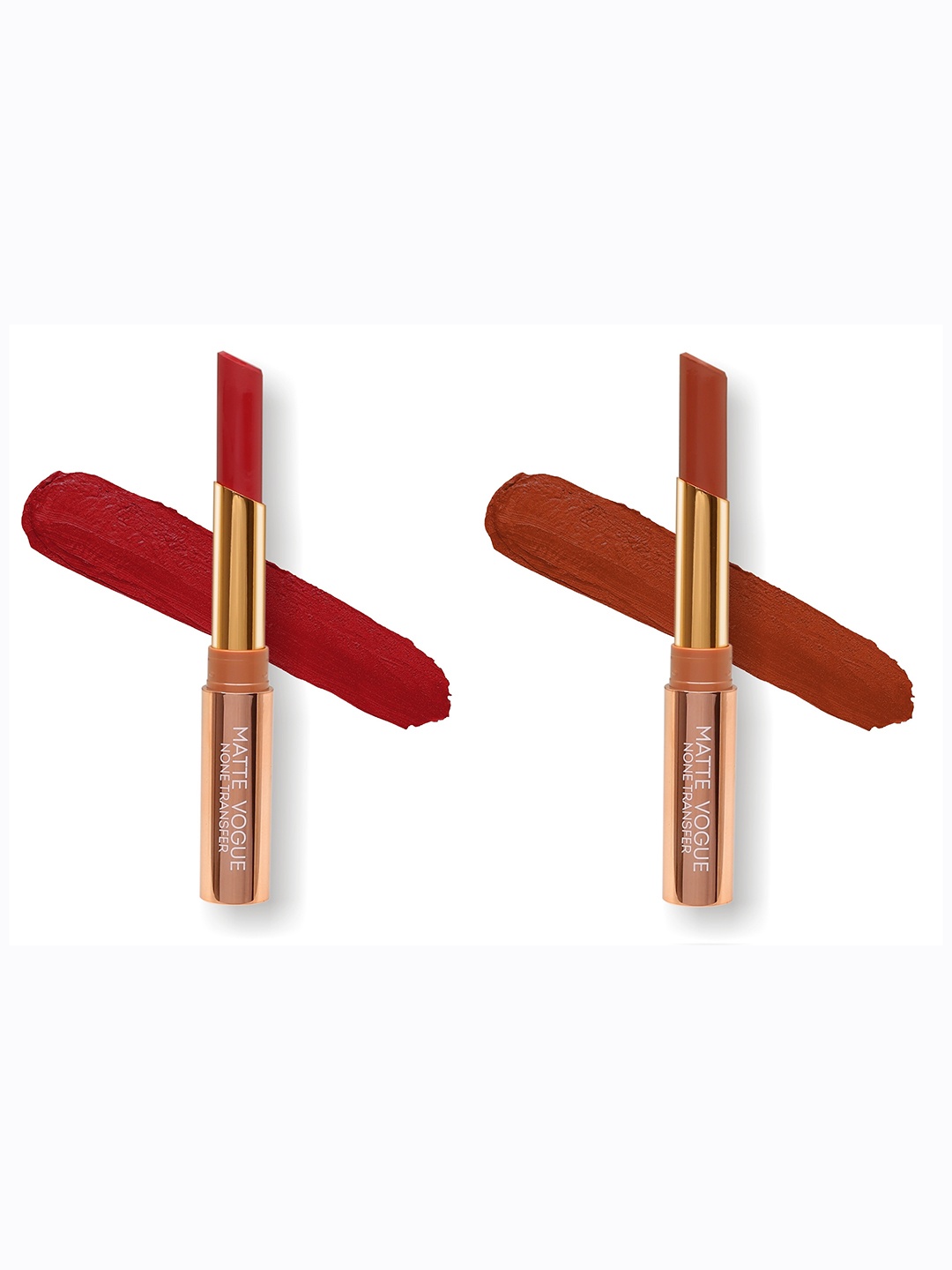 

ME-ON Set of 2 Matte Vogue None-Transfer Lipsticks - Shade 04 & 16, Maroon