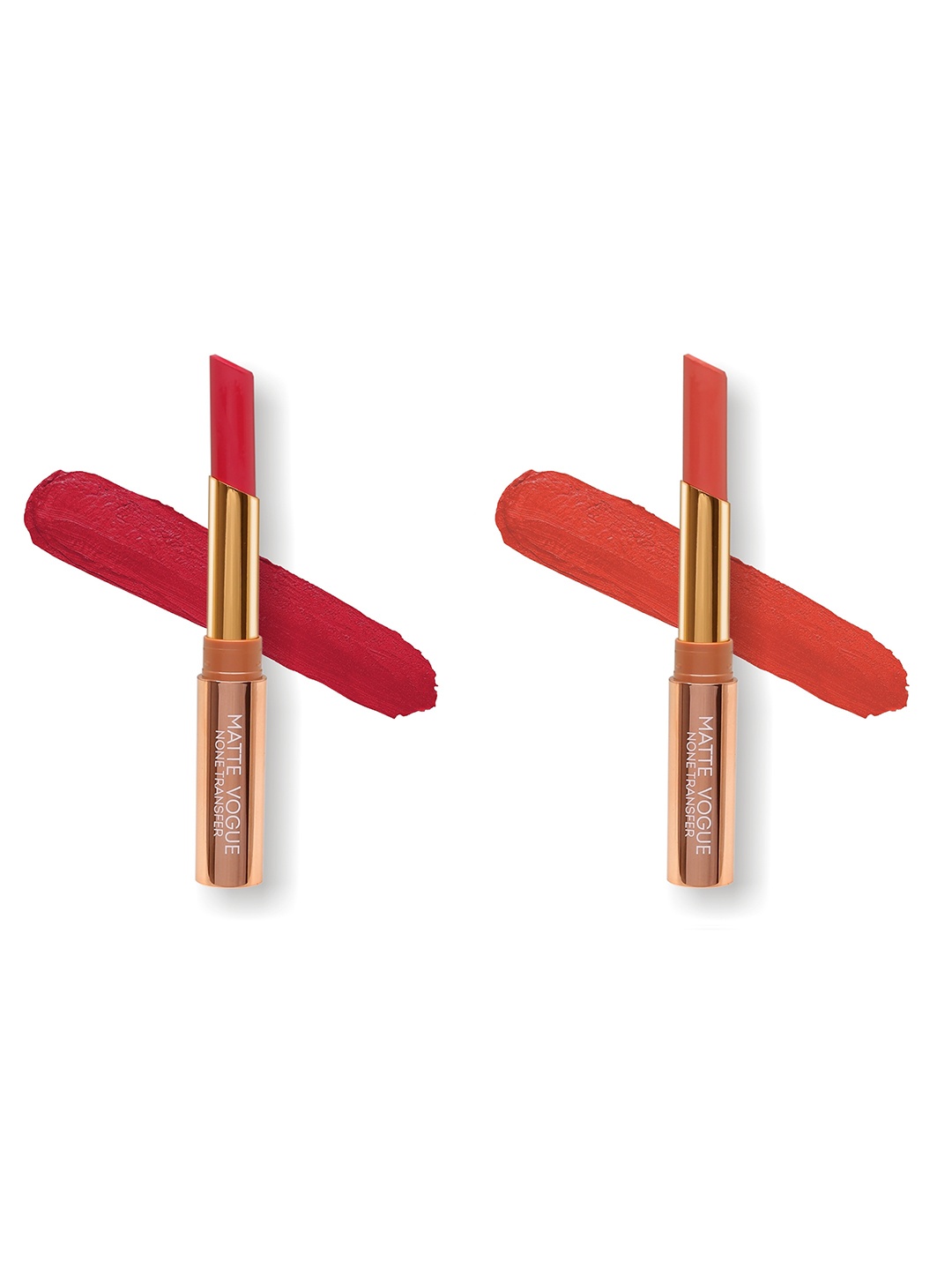 

ME-ON Set of 2 Matte Vogue None-Transfer Lipsticks - Shade 09 & 18, Red