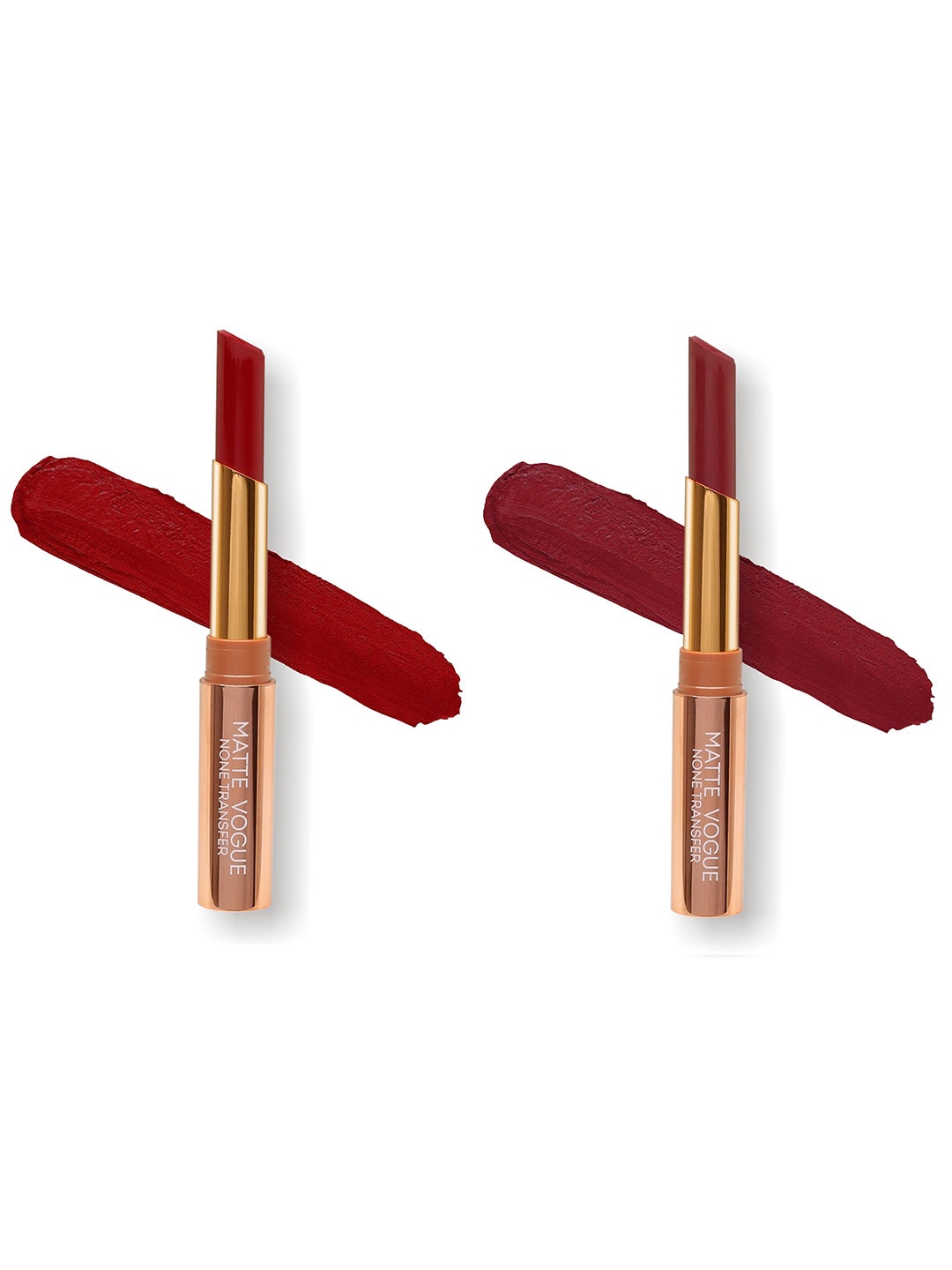 

ME-ON Set of 2 Matte Vogue None-Transfer Lipsticks - Shade 03 & 10, Maroon