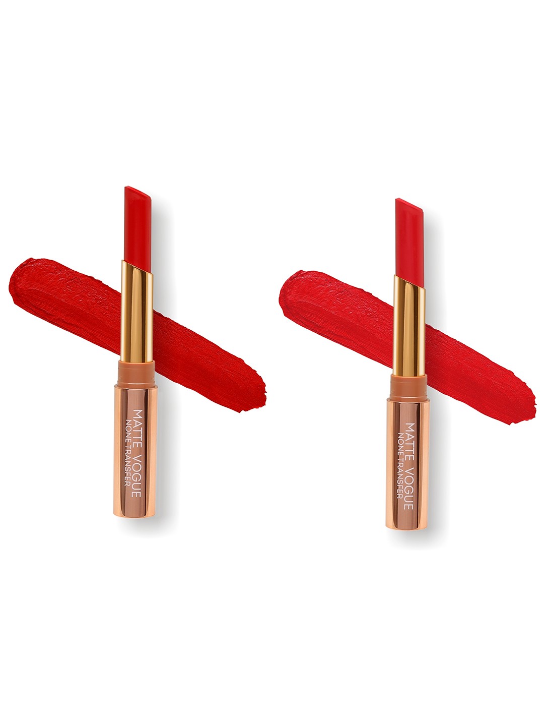 

ME-ON Set of 2 Matte Vogue None-Transfer Lipsticks - Shade 01 & 05, Red