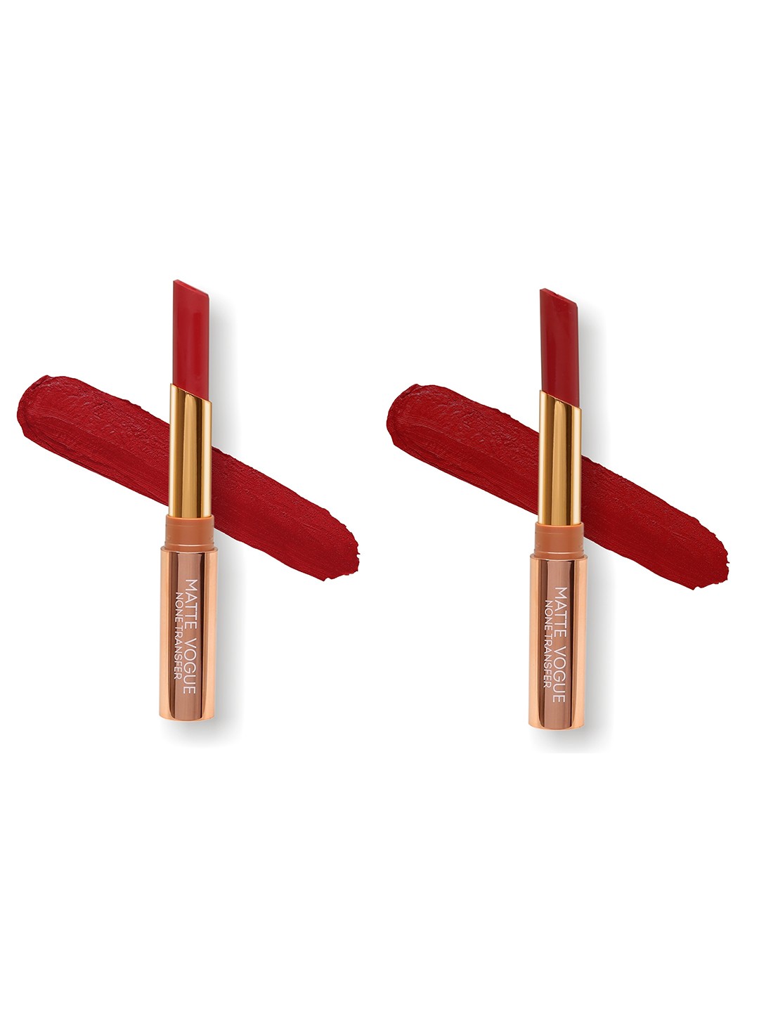 

ME-ON Set of 2 Matte Vogue None-Transfer Lipsticks - Shade 06 & 04, Maroon