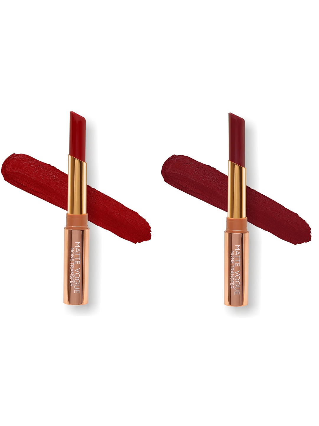 

ME-ON Set of 2 Matte Vogue None-Transfer Lipsticks - Shade 03 & 13, Red
