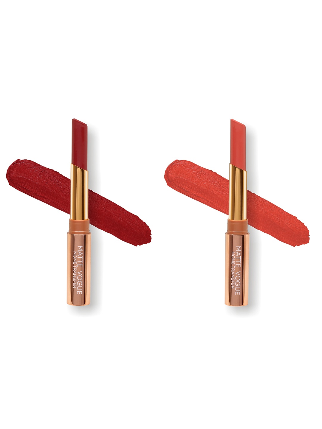 

ME-ON Set of 2 Matte Vogue None-Transfer Lipsticks - Shade 14 & 18, Maroon