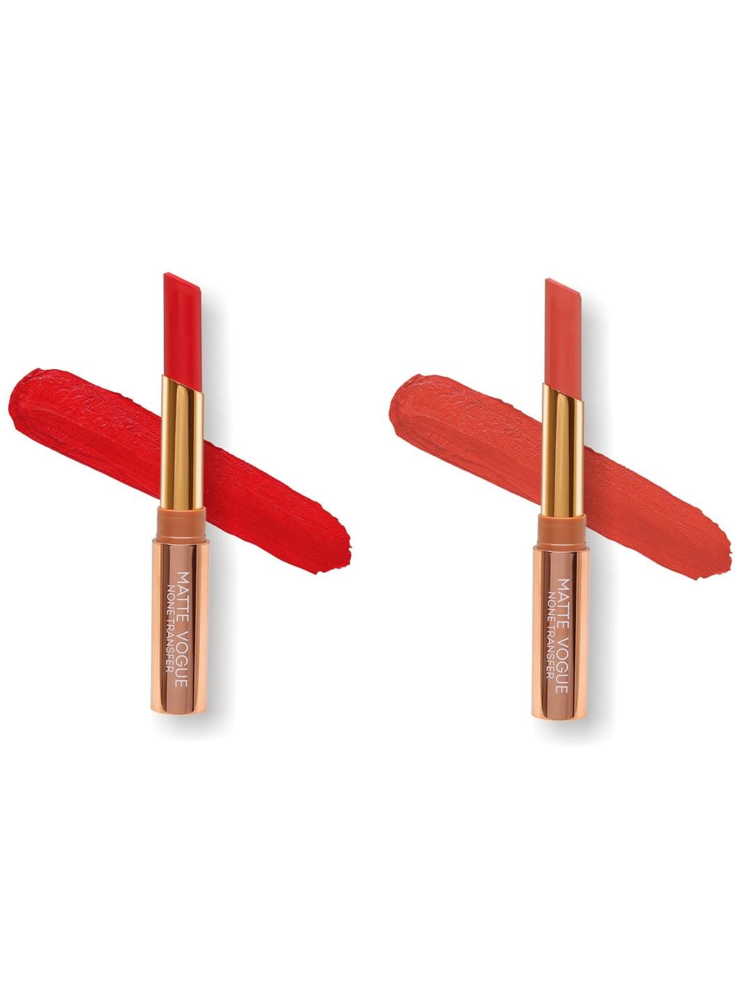 

ME-ON Set of 2 Matte Vogue None-Transfer Lipsticks - Shade 18 & 05, Red