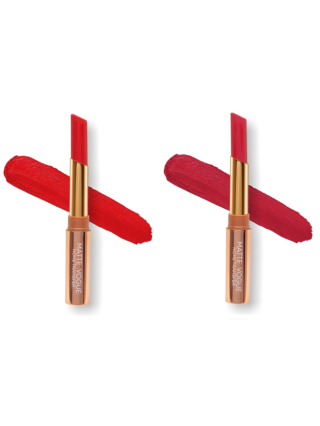 

ME-ON Set of 2 Matte Vogue None-Transfer Lipsticks - Shade 09 & 05, Red