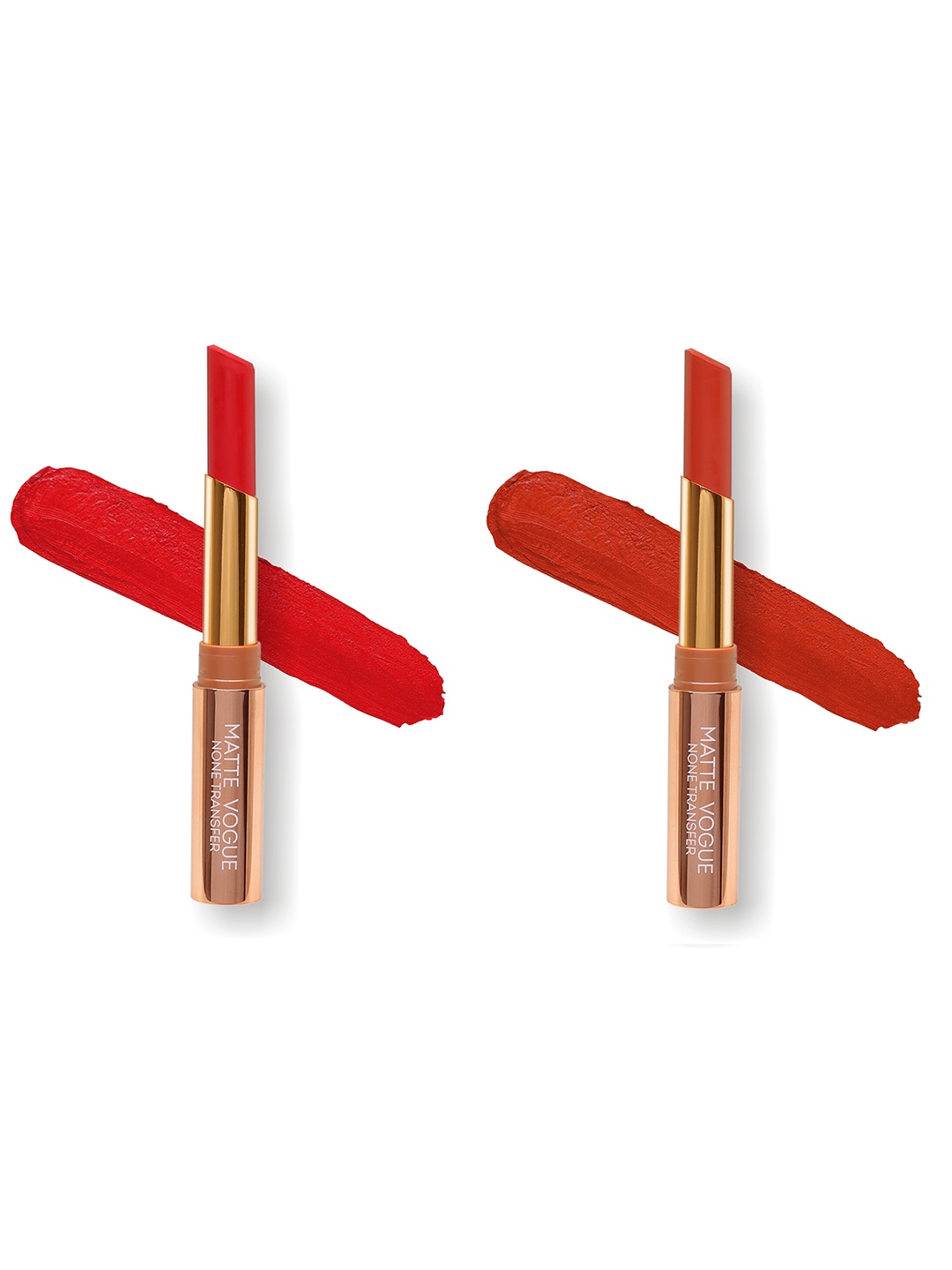 

ME-ON Set of 2 Matte Vogue None-Transfer Lipsticks - Shade 17 & 05, Red