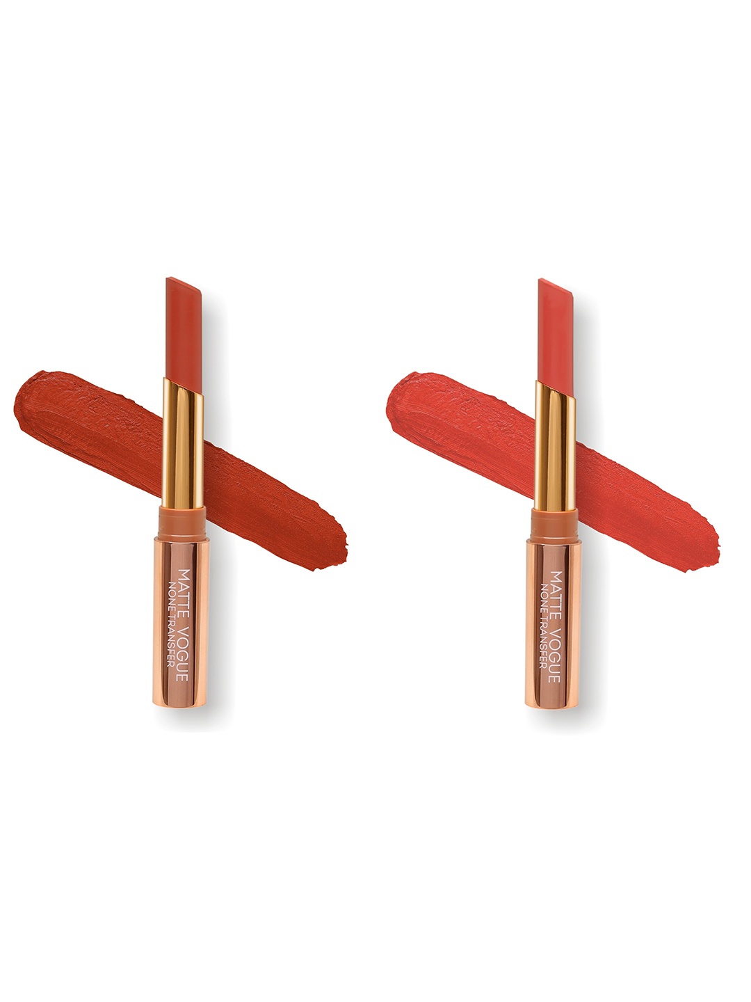 

ME-ON Set of 2 Matte Vogue None-Transfer Lipsticks - Shade 15 & 18, Red