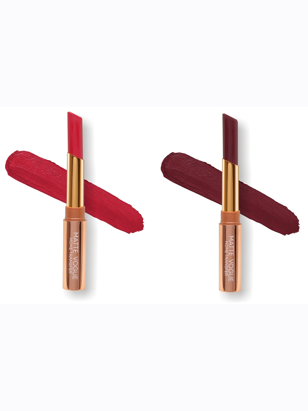 

ME-ON Set of 2 Matte Vogue None-Transfer Lipsticks - Shade 09 & 11, Red