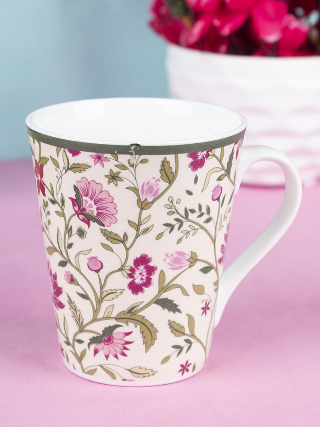 

MARKET99 Green Text or Slogans Printed Ceramic Glossy Mugs Set of Cups and Mugs
