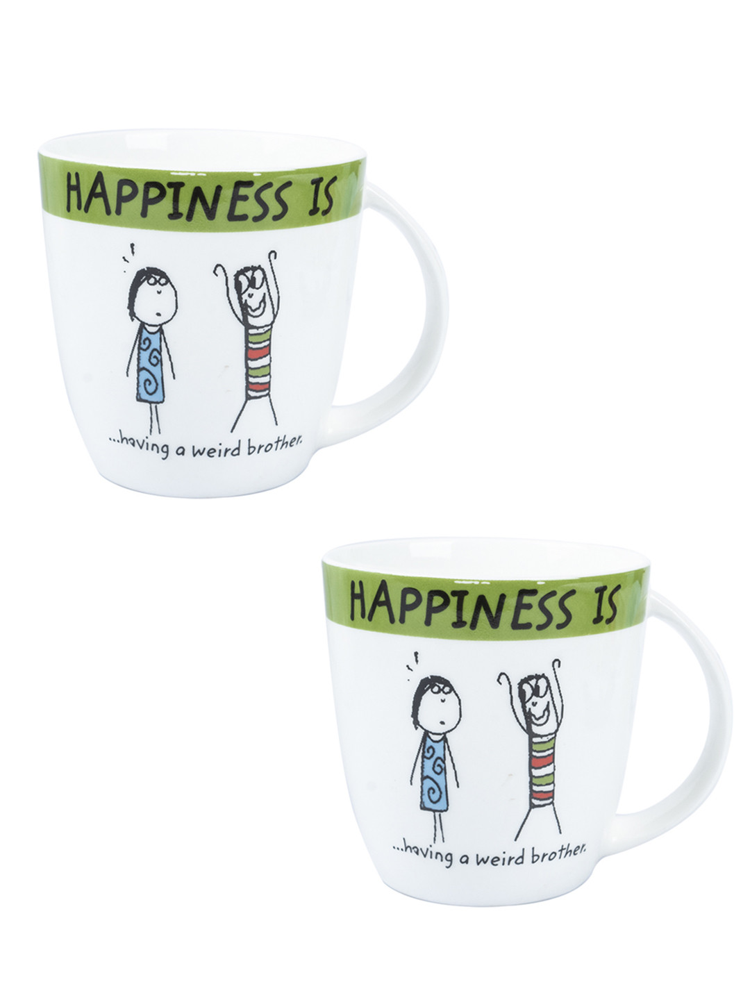 

MARKET99 White Text or Slogans Printed Ceramic Glossy Mugs Set of Cups and Mugs