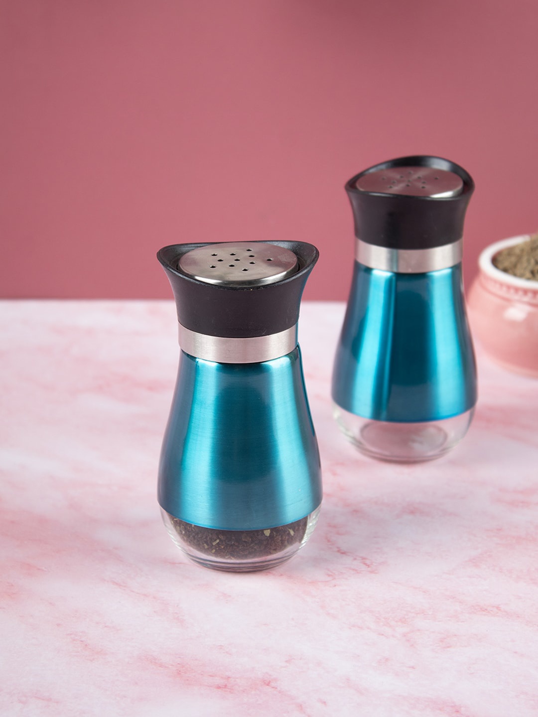 

MARKET99 Set Of 2 Blue Salt & Pepper Jar