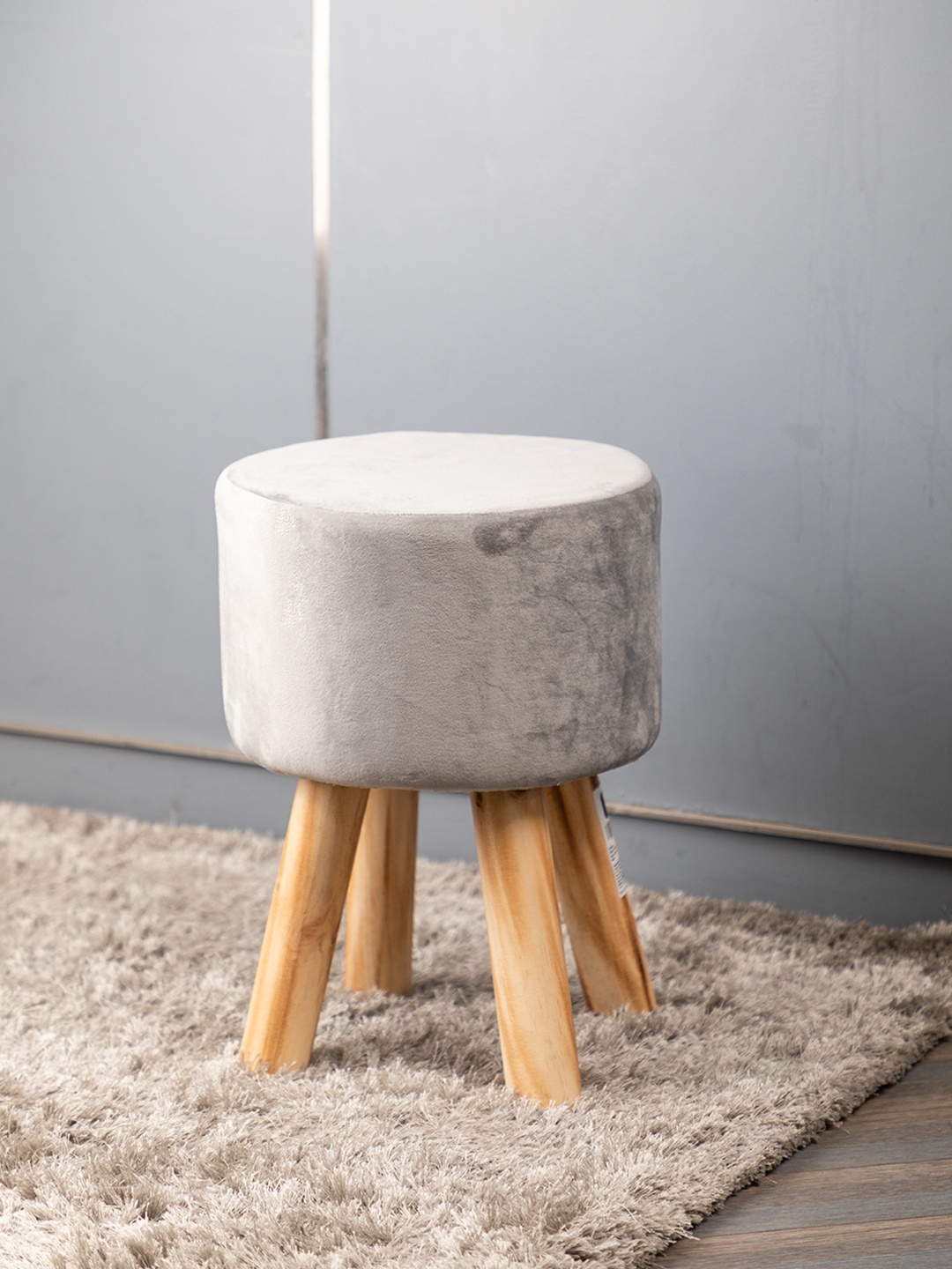 

MARKET99 Grey & Beige Wooden Foot Stool