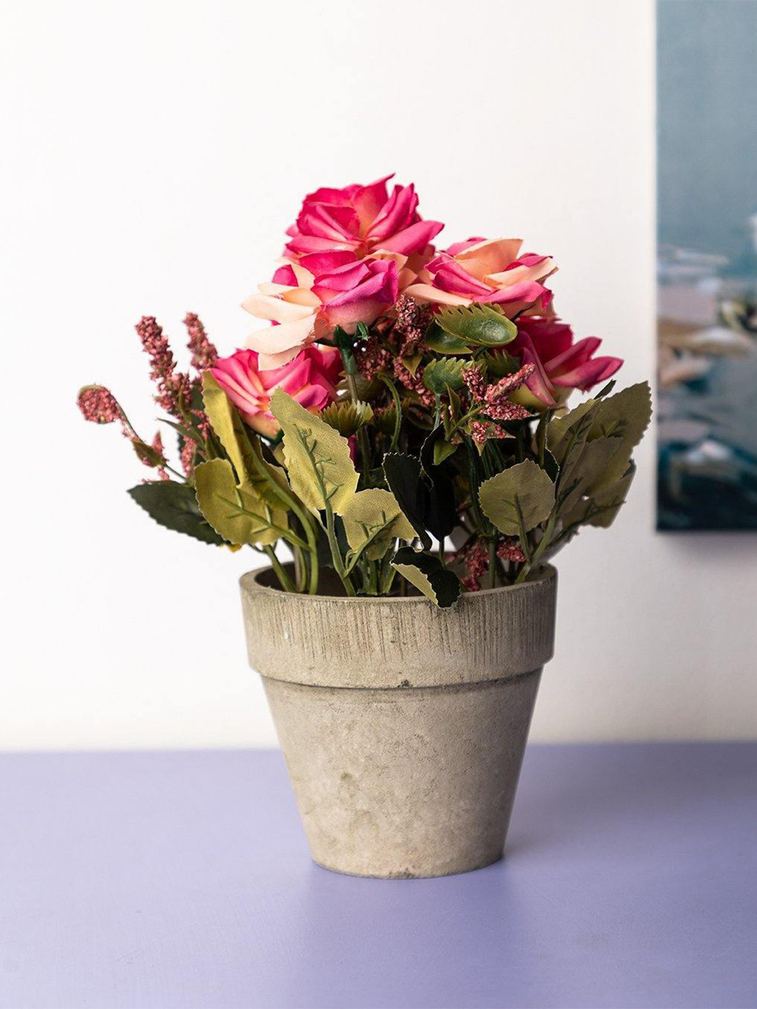 

MARKET99 Plastic Flower With Pot, Multi