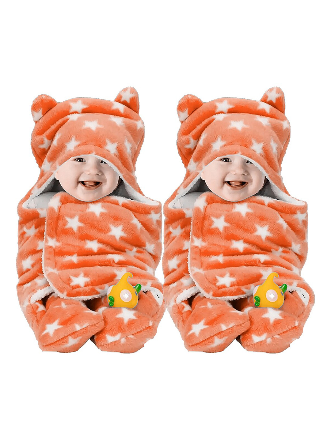 

BeyBee Peach-Coloured Set of 2 553 GSM Single Bed Geometric Fleece Heavy Winter Blanket