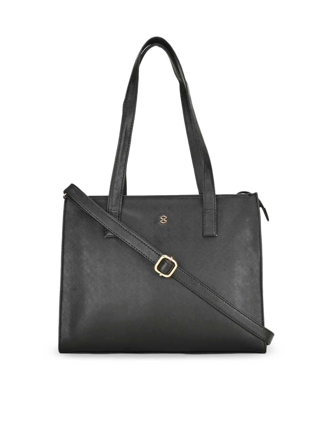 

HORRA Women Black PU Structured Shoulder Bag
