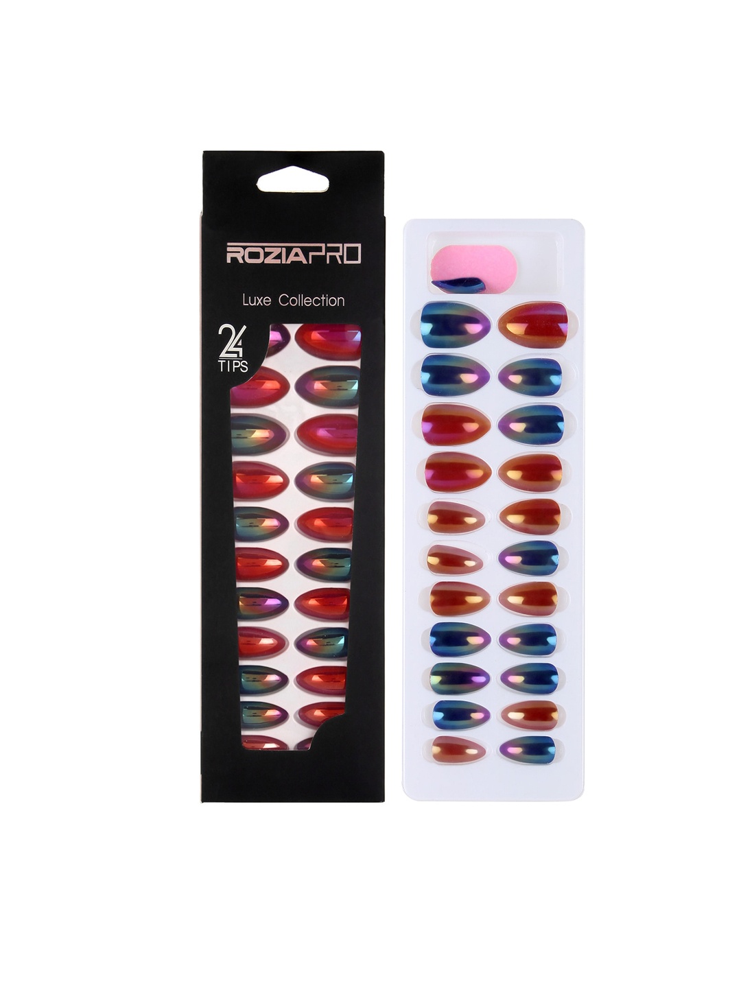 

Rozia 24 Piece Fake Artificial Nails, Multi