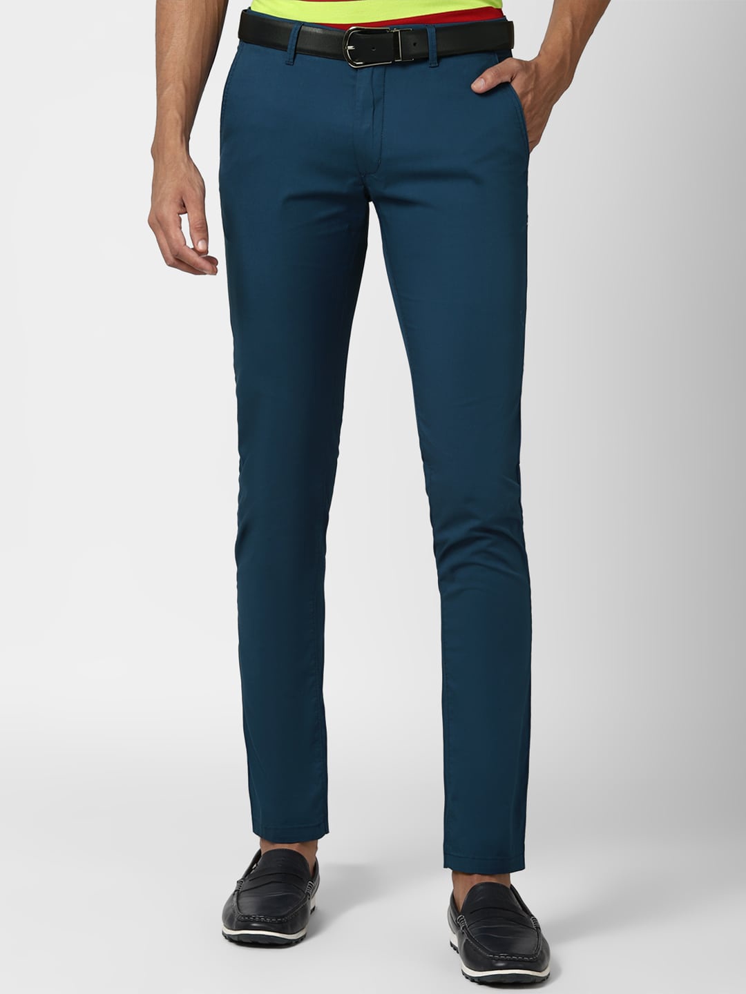 

Peter England Casuals Men Blue Skinny Fit Trousers