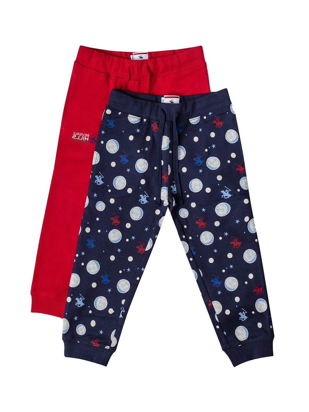 

Beverly Hills Polo Club Boys Pack Of 2 Cotton Track Pants, Red