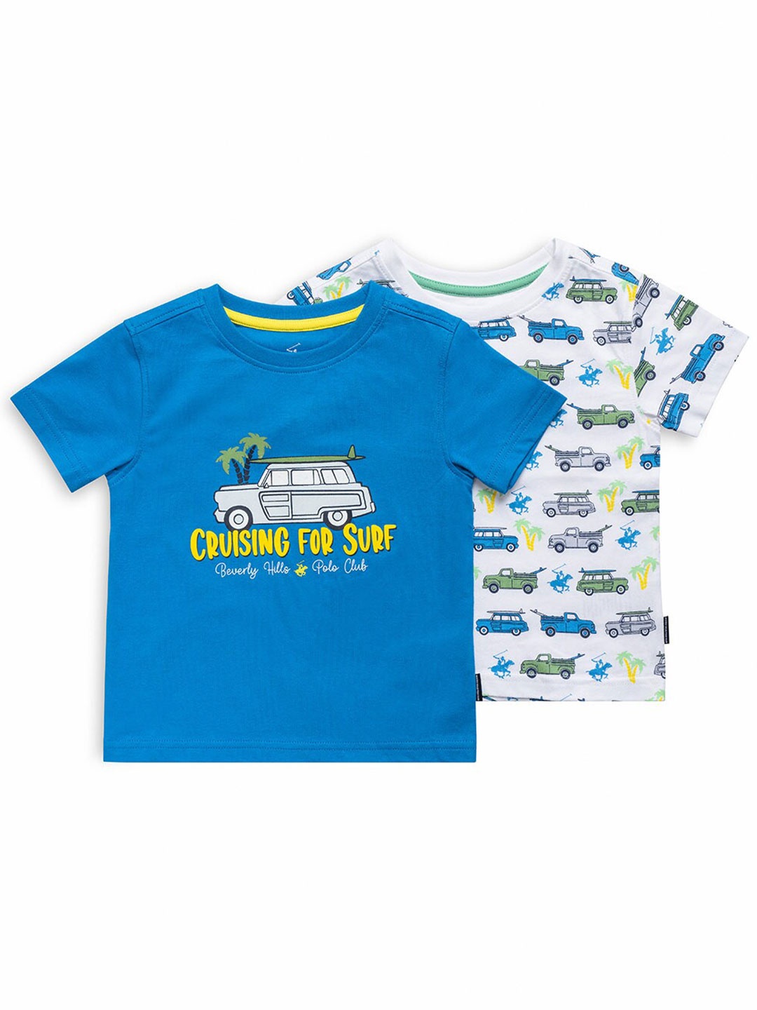 

Beverly Hills Polo Club Boys Multicoloured 2 Printed Applique T-shirt, Multi