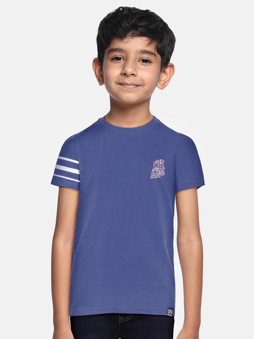 

Provogue Boys Navy Blue Pure Cotton T-shirt