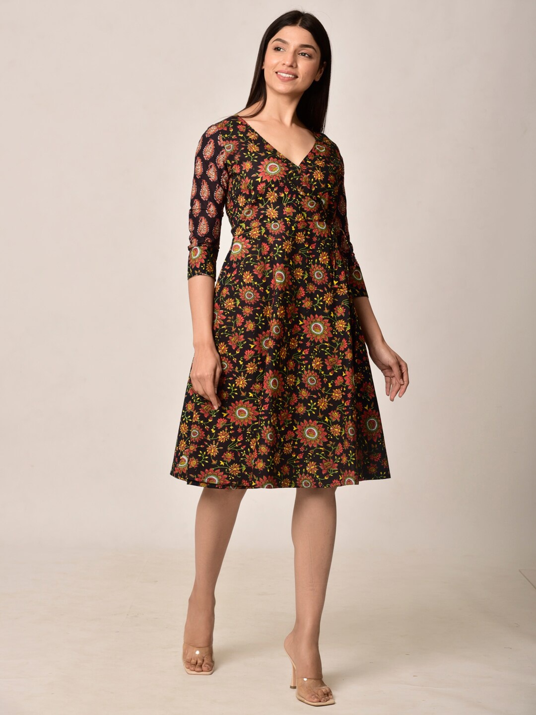 

Ikk Kudi by Seerat Black Floral Dress
