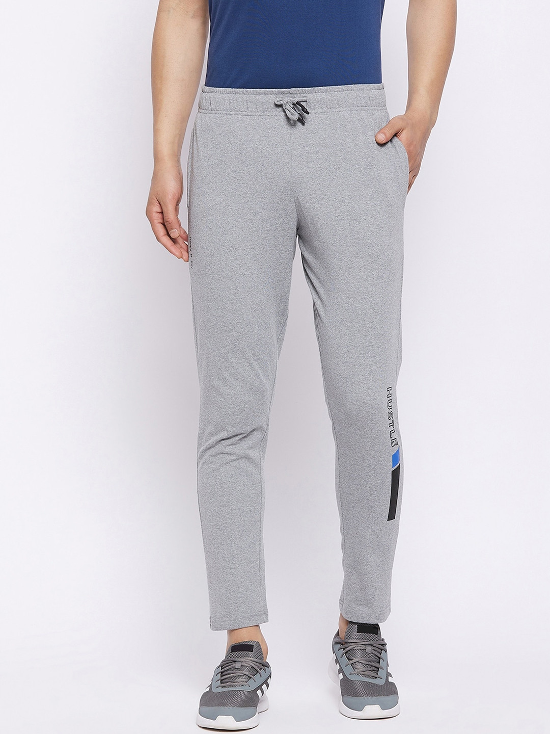 

HARBOR N BAY Men Grey Solid Cotton Track Pants