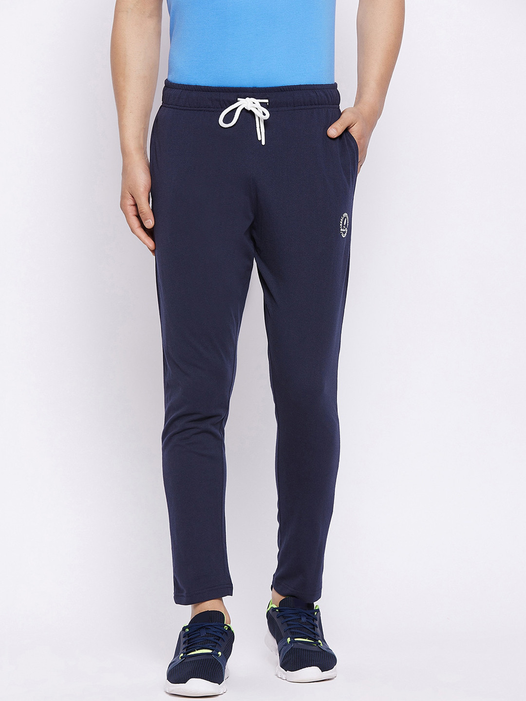 

HARBOR N BAY Men Navy Blue Solid Cotton Track Pants