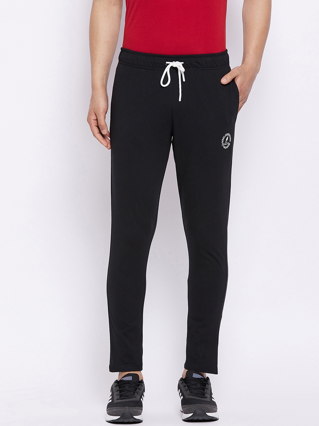 

HARBOR N BAY Men Black Solid Cotton Track Pants