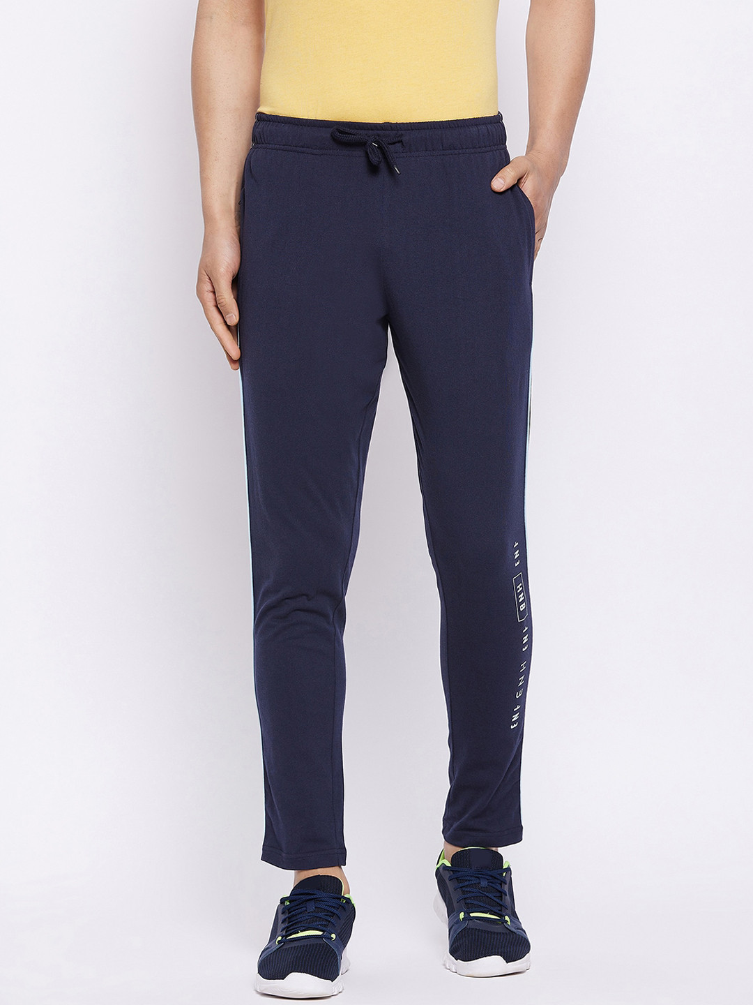 

HARBOR N BAY Men Navy Blue Solid Cotton Track Pants