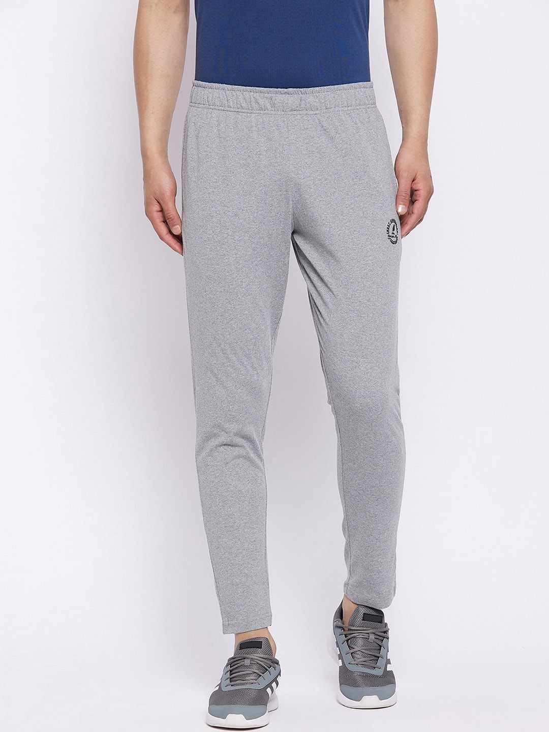 

HARBOR N BAY Men Grey Solid Cotton Track Pants