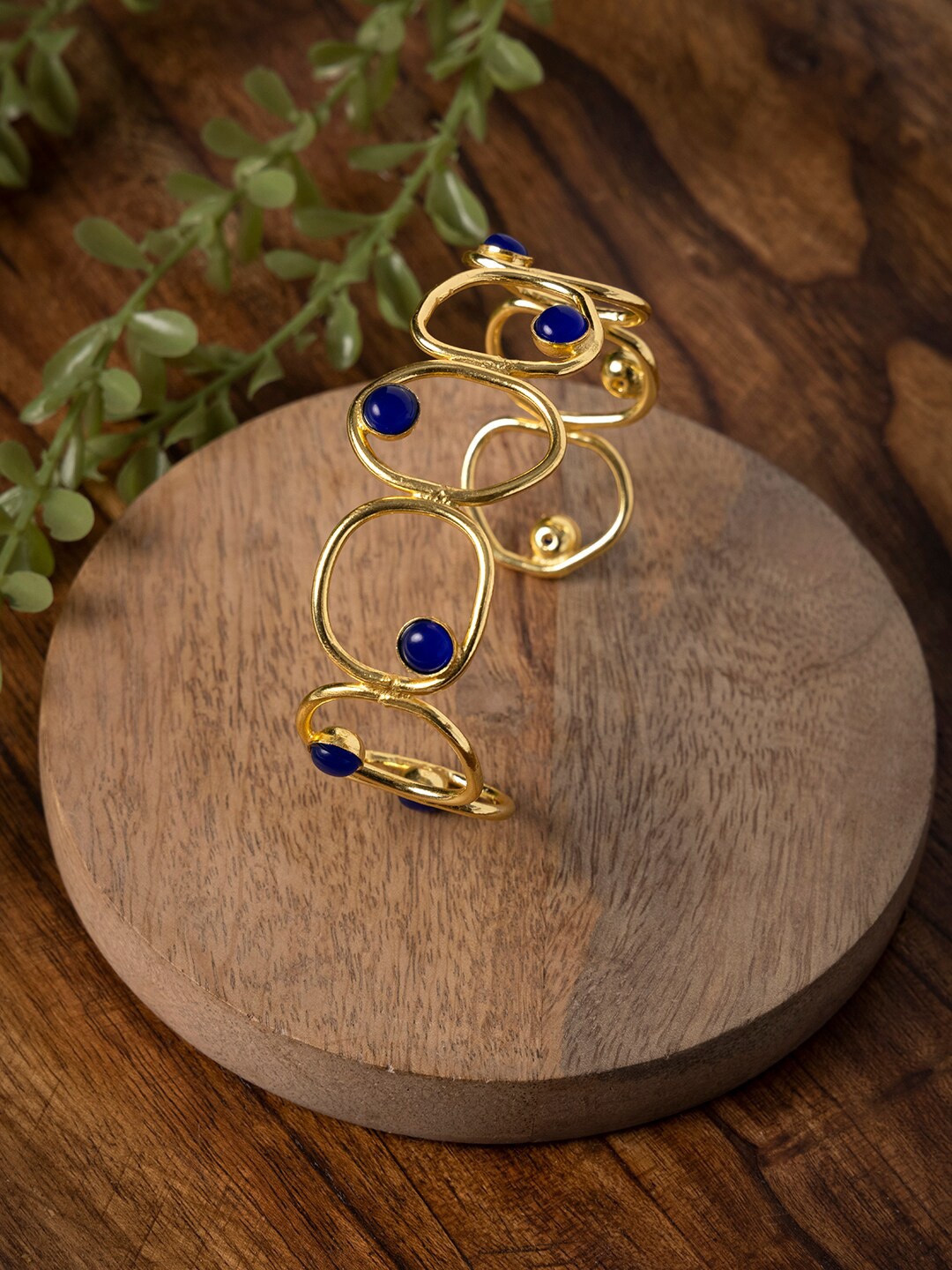 

INDYA Women Blue Bracelet, Gold