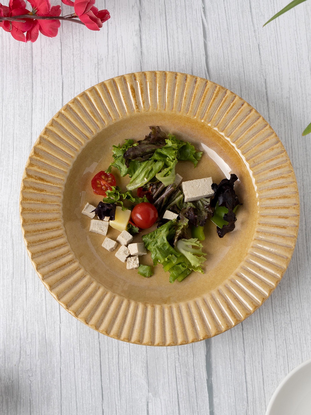 

Homesake Yellow Ceramic Round Platter