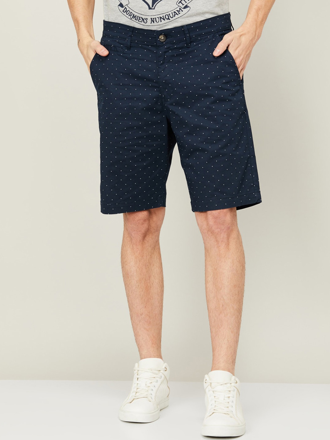 

Fame Forever by Lifestyle Men Navy Blue Printed Chino Shorts