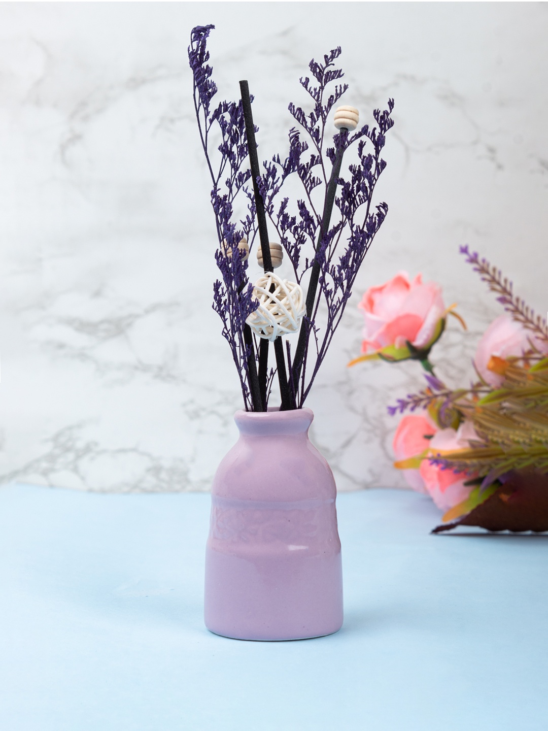 

MARKET99 Purple Reed Ceramic Diffuser Set