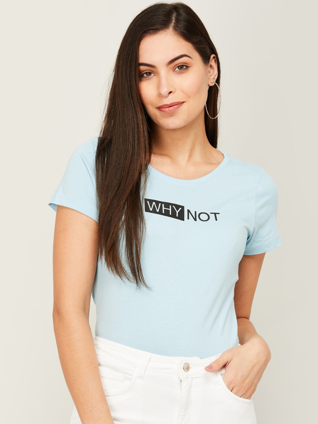 

Fame Forever by Lifestyle Blue & billowing sail Print Top