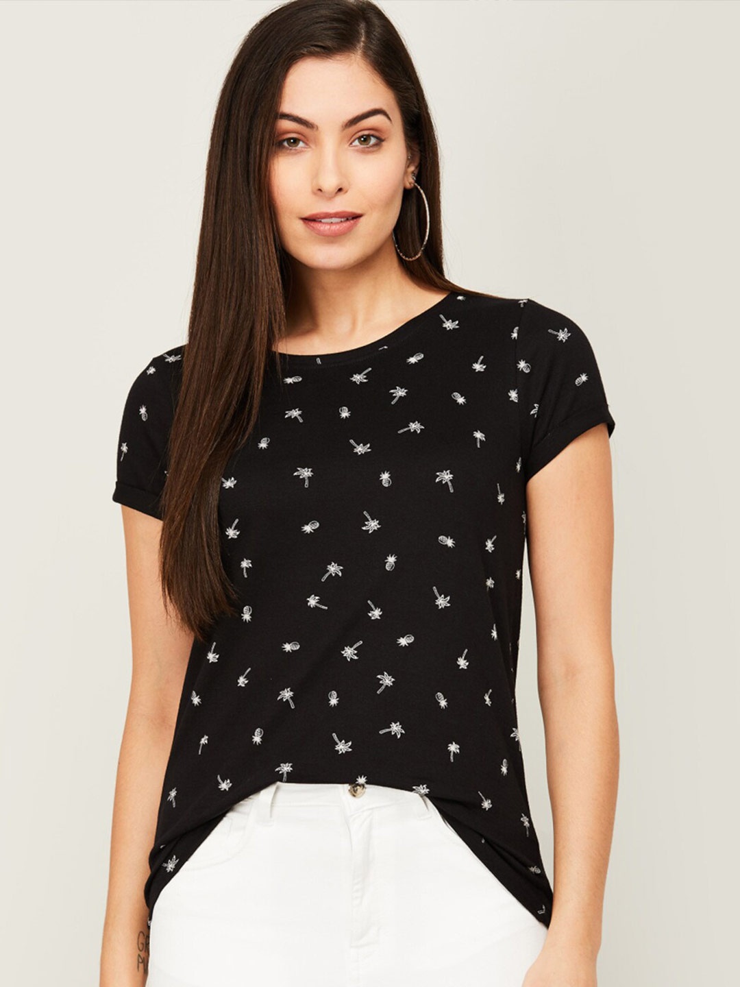 

Fame Forever by Lifestyle Black Print Top